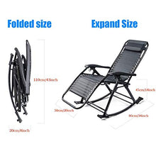 DGHJK Sedia a Dondolo reclinabile per Esterni Zero Gravity Sedia a Dondolo Confortevole e Traspirante con Cuscino Imbottito regolabilew per Garden Beach Lawn Pool