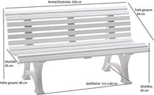 Panca da Giardino Bench da Giardino Bench da Giardino in Alluminio Panchina Bianco Bianco Fantastic