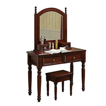 XuZeLii Tovaglia Dresser Intarsiato Grande Specchio for Il Trucco Toletta Camera da Letto Bagno 2 Cassetti E Gioielli Sgabello Armadietto di Vanità Toilette con Cassetti