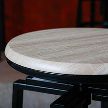 MEUBLE COSY tabouret de bar sgabello metallo,legno rovere 46.5 x 46.5 x 66.5-74cm