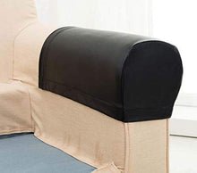 Hanhan, 2 copribraccioli per divano, in pelle sintetica e spandex, per poltrona, copribraccioli elasticizzati, impermeabili, per poltrone, divani, mobili, protezione (bianco)