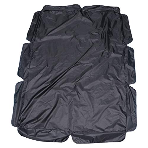 YARNOW Patio Impermeabile Dondolo Cuscino del Sedile Copertura Parasole di Ricambio Copertura in Poliestere per Esterno Doppia Seduta 55. 9X47. 24 Pollici (Nero)