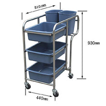 YIN YIN Carrello per Ripiani Carrello a Ripiani, Mobile Ristorante in Metallo, Grande capacità Ristorante Hotel di Grandi Dimensioni, 81X44X93 CM Carrello a rulli (Size : 81x44x93cm)