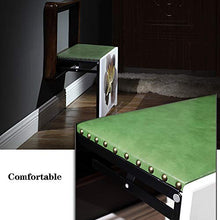 Sgabello pieghevole cinese Sgabello per piedi in legno massello Sedia per portico Sgabello per scarpe con usura invisibile Sgabello per scarpe a forma di parete Porta in legno massello Cuscino PU in