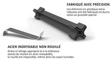 NOOK Portabottiglie di Vino Piccolo Kit 9 - Scaffale Portabottiglie con Sistema Modulare - Pratica Cantinetta Portabottiglie, argento, acciaio inox