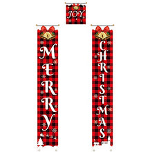 Fazeer Welcome Merry Christmas Santa Claus Banner Sign Outdoor Merry Christmas Sign Door Couplet Merry Christmas Sign for for House, Front Porch, Front Door, Window, Garden