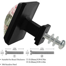 Rosa 3 PCS Pomelli per Porta, Pomolo per Mobile, Pomelli per Mobili con Viti, Maniglia per Armadietto, Pomelli per Porta, Pomelli per Cassetti per Porta, Armadio, Cassetto e Credenza