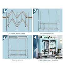 TWDYC Guardaroba Semplice noleggio di Installazione Cloth Armadio Pieghevole in Camera da Letto casa Dormitorio Bagagli pensile