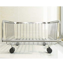YIN YIN Carrello per ripiani Carrello for ripiani ， Scaffali da cucina Armadietti in acciaio inossidabile di grande capacità Soggiorno Negozio di frutta Cestino for frutta e verdura, 42X35X44 CM Carre