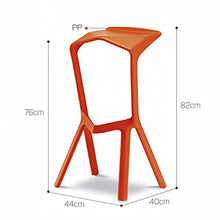 TopJiä Leggero Portatile Bar Seggiolone,Alta qualità Pp Plastica Sgabelli da Bar con Poggiapiedi,personalità Seggiola da Bar,per Caffetterie,Bar,Club,Bar,Balcone,Sedia,Sgabello