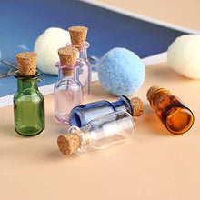 JIUYUE Mini bottiglie di vetro di colore carino bottiglie con sughero piccole bottiglie regalo minuscole fiale mix 7 colori