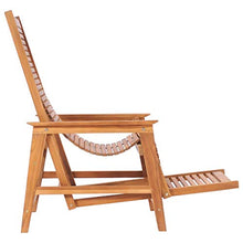 Tidyard Sdraio da Giardino con Poggiapiedi in Legno Massello di Teak,Lettino Prendisole Reclinabile per Esterno,67,5 x 117 x 106,5 cm