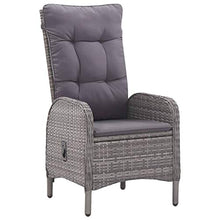 SKM Set da Bistrot da Giardino 3 pz in Polyrattan e Vetro Grigio (34.5kg)