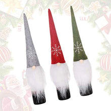 Amosfun 3pcs Bottiglia di Vino di Natale Copertura Bottiglia di Vino Gnomo Topper Natale Bottiglia di Champagne Manica Ornamento Decorazione del Tavolo da Pranzo