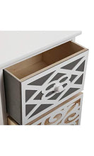 Cassettiera bagno 2 cassetti, naturale, bianco e grigio