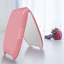 MDSQ Specchio Cosmetic Mini Orecchie for Gatti Portatili LED Specchio for Il Trucco 2 Volte con Il Trucco Piccolo Specchio for Il Trucco Specchio for Il Trucco Specchio for Il Trucco Rosa