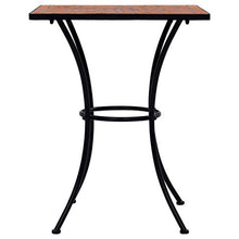 E E-NICES Tavolino da Bistrot con Mosaico Terracotta 60 cm in Ceramica