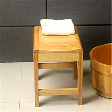 Sgabello per Doccia Sgabello per Bagno in Legno Sgabello per Bagno Antiscivolo Sgabello per Lavaggio dei Piedi Sedia per riporre e rifinire Il Bagno per Uso Interno ed Esterno, Colore Legno Naturale,