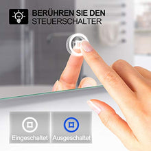 EMKE specchio da bagno LED 80 x 60 cm con illuminazione specchio a luce bianca fredda specchio da bagno specchio da parete con interruttore touch + anti-appannamento