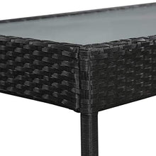 Tidyard 9 PZ Set Divano da Giardino in Mobili Rattan, 2 Divano/1 Poltrone/1 Tavolino con Top in Vetro, Polyrattan, Telaio in Acciaio, Nero e Bianco Crema