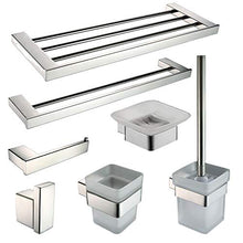 KTMK Set da Bagno in Acciaio Inox 304 con Bagno in Acciaio Inox Appeso 7 Pezzi di Disegni Personalizzati, Set di Accessori per Il Bagno, 7 Articoli
