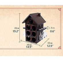 Decorazione Domestica Vino Rack Pratica di Legno Vino Rack controsoffitto 6 Bicchieri di Vino Rack 7 Wine Bottle Holder Container
