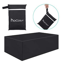 HOCOSY Coperture per Mobili da Giardino, 200 x 160 x 70 cm, Protezioni UV impermeabili, Coperture per Giardino Rettangolari, Copertura per Tavolo da Esterno Tessuto, Tissu Oxford-Noir