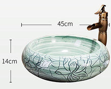 Jgophu New Ceramic Chinese Carving Art Piatto Hotel Toilette Lavello da bagno Ceramica Lavello da bagno Ciotola