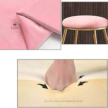 LWW Sgabelli, Round tessuto Sgabello casual imbottito Sedia da pranzo con gambe in metallo spessa imbottitura del sedile Altezza,Seatheight75cm