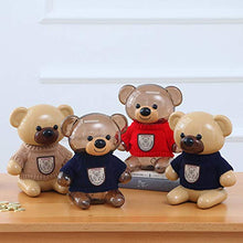 Greatangle-UK Romanzo Creativo per Bambini Moneta salvadanaio Decorativo Simpatico Orso Design plastica Soldi centesimi Risparmio Leggero