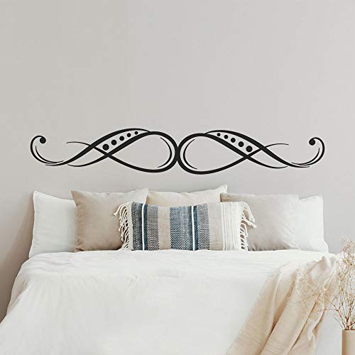T-MK374 - Adesivi per testiera del letto, 32 x 190 cm, colore: Nero