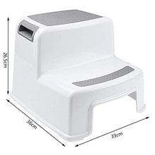 Naliovker Sgabello Largo+2 Gradini per Bambini Sgabello Impugnatura Morbida Antiscivolo per Addestramento Vasino Sicuro Come Sgabello da Bagno Vasino e Sgabello da Cucina Un Doppia Altezza