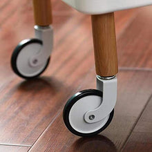 YIN YIN Carrello per Ripiani Passeggino for mensola, scaffale for Soggiorno in Legno di bambù Portatile Mobile Flessibile Grande cremagliera for Bagno, Bianco, 50X35X84CM Carrello a rulli