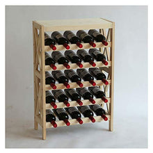 Portabottiglie per Vino Wine Rack di Legno di Vino Bottiglie Espositore Titolare di Legno di stoccaggio del Vino Free Standing con palchetti for Living Room Bar Display Scaffale per Vino