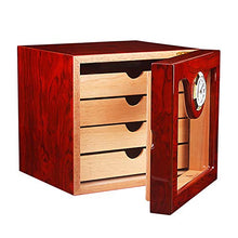 Cigar Box Legno Legno di Cedro Cigar Humidor Rosewood Grano Piccolo Quattro Strati Piano Vernice Sigaro Idratante Gabinetto Cigar Box Portable di Viaggio Cigar Box di stoccaggio