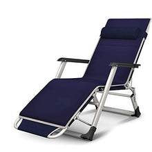 ABBD Sedia a Sdraio da Spiaggia Regolabile, Lettino da Campeggio Portatile Sedia reclinabile Pieghevole, Sdraio reclinabile da Esterno Nero per Piscina-Blue