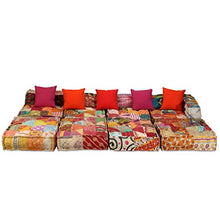 vidaXL Divano Modulare 16 pz in Tessuto Motivo Patchwork Arredo Salotto Lounge