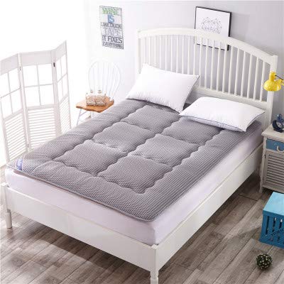 HQEFC Materasso Antiscivolo Sottile a Nido d'Ape Singolo Matrimoniale Traspirante Tatami Pieghevole per Studenti dormitorio Traspirante futon Portatile, Grigio, 90x200cm