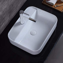 XIAOLULU Lavabo in Ceramica Ovale Bianco Bagno Lavabo da appoggio in Ceramica Lavabo Hotel Bagno Piazza Art Bacino Lavabo Lavabo WC (Color : White, Size : 50x40x13.5cm)