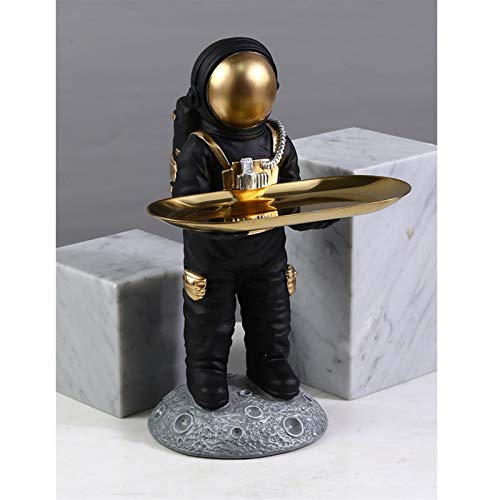 Decorazione dell'ufficio Astronauta Ingresso Key Mobile Arredamento Casa Soggiorno del vino Armadio da tavola da caffè Vassoio Accessori per la casa Decorazioni artigianali creative ( Color : Black )