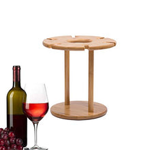 TOPBATHY Porta bicchiere di vino di lusso, portabottiglie di vino in legno massello a testa in giù Portabottiglie a calice appeso con 6 portabottiglie 1 portabottiglie per vino