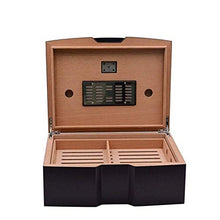 BINGFANG-W A Forma di U Arco di Pura visualizzazione Nero Opaco Retro Design Cedar Cigar Box igrometro Cigar Humidor