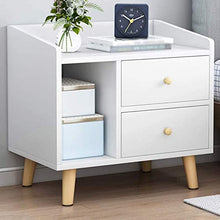 Comodino tavolino Solid Gambe Comodino Legno Cabinet 2-cassetti Cadere Moderno Semplice Camera Semplice Governo di immagazzinaggio Cassetti (Color : A)