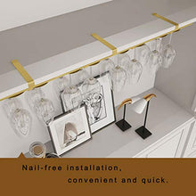 FYLHX Multifunzione Vino Cremagliera di Vetro,Portabicchieri da Vino sotto Cabinet Cremagliera del Vino per La Cucina Bar Appeso Cremagliera del Bicchiere di Vino.