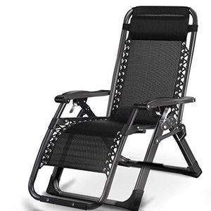 Lettino prendisole Sedie da giardino reclinabili con portabicchieri e cuscini for persone pesanti Sedia da campeggio da campeggio all'aperto a gravità zero chaise longue ( Color : Without Cushion )