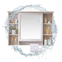 Mobiletto del Bagno Specchio Contenitore a Parete con Ripiani Armadietto da Cucina Mobili da Cucina Impermeabile Facile da Appendere
