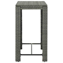 FAMIROSA Tavolo da Bar da Giardino Grigio 100x60,5x110,5 cm Polyrattan