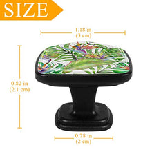 jungle leaves monstera leaf strelitzia Pomelli per Porta Set di 4 Pomelli per Mobili Manopole per Cassetti Cucina Armadio Vetro