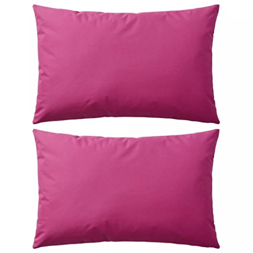 SKM Cuscini da Esterno 2 pz 60x40 cm Rosa