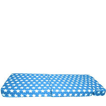 Divano letto singolo pieghevole a Z letto futon per adulti e bambini letto supplementare per pigiama party, lettino pieghevole con materasso a Z – stelle blu